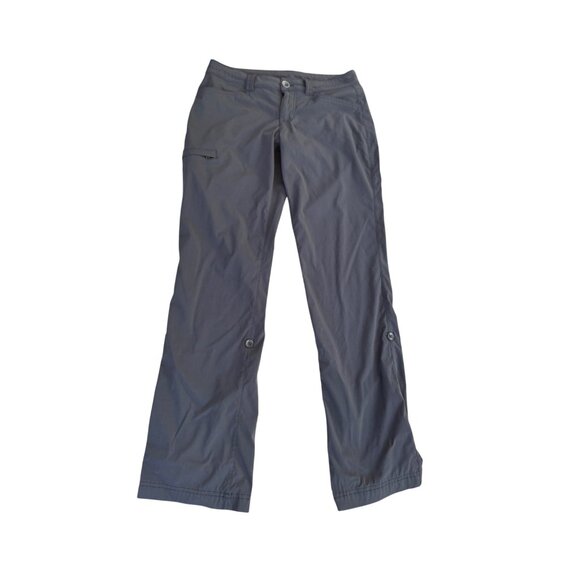 Eddie Bauer Womens Gray Convertible Roll-Up hiking Pants Size 2 With Pockets Nyl - Picture 1 of 8